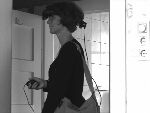 my wife testing the wearable computer
